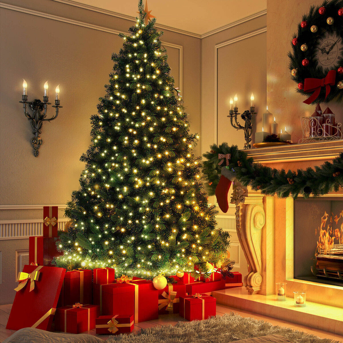 Christmas Tree Colorado Spruce 4ft 5ft 6ft Metal Stand Xmas Bushy Pine Branches Christmas Tree Colorado Spruce 4ft 5ft 6ft Metal Stand Xmas Bushy Pine Branches